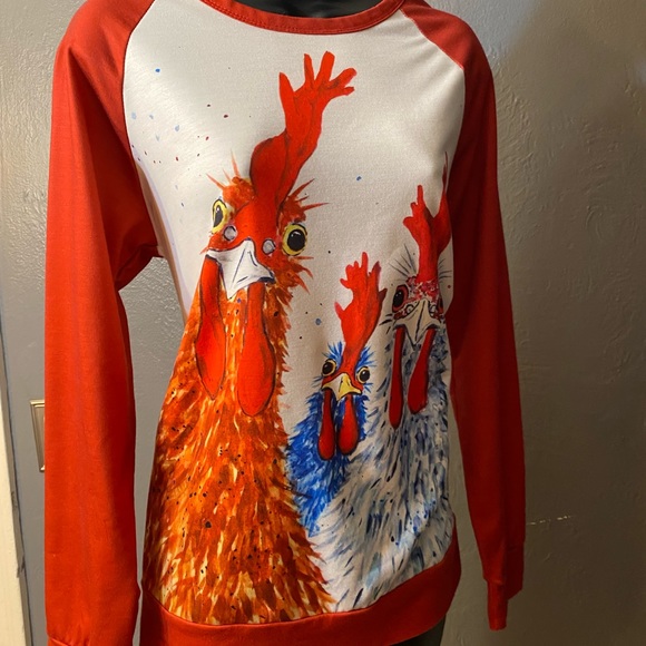 NO LABEL Funny Chicken Baseball Style T-Shirt - Picture 14 of 16